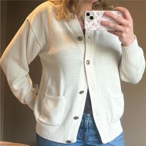 Vintage Women's Cream Cardigan